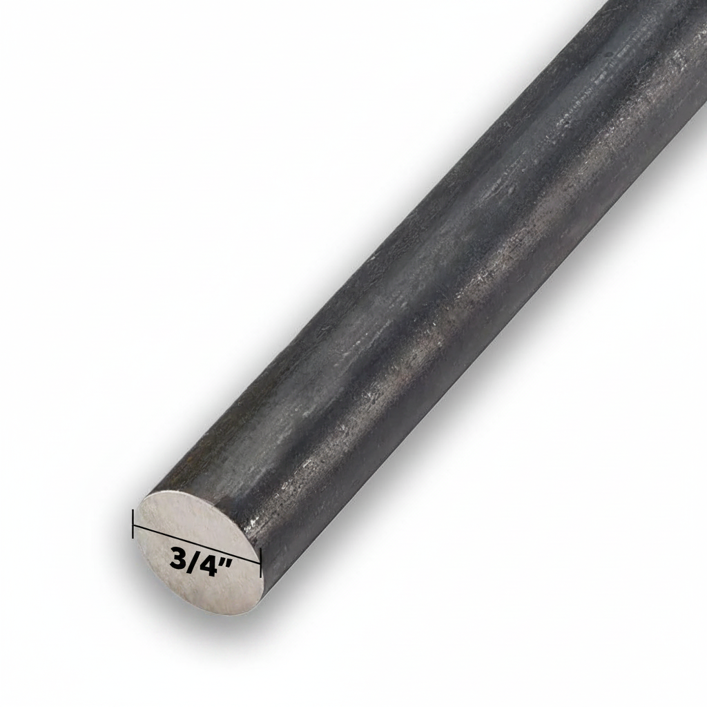 Solid round metal bar. Solid round rod 3/4”