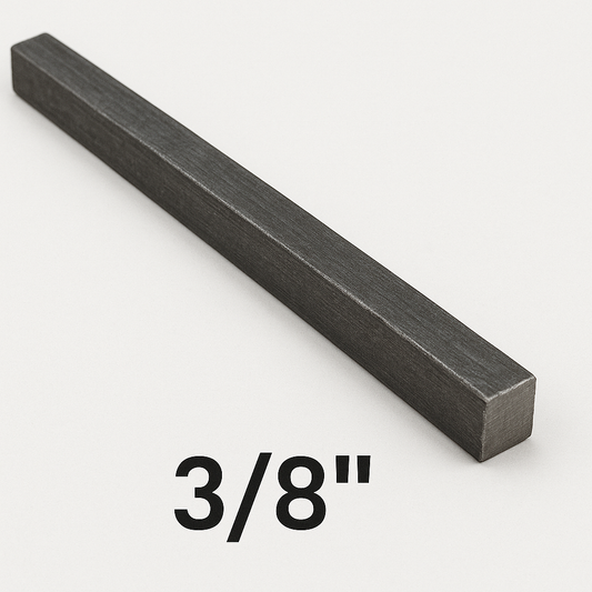3/8” solid steel square bar 0.375” thick square