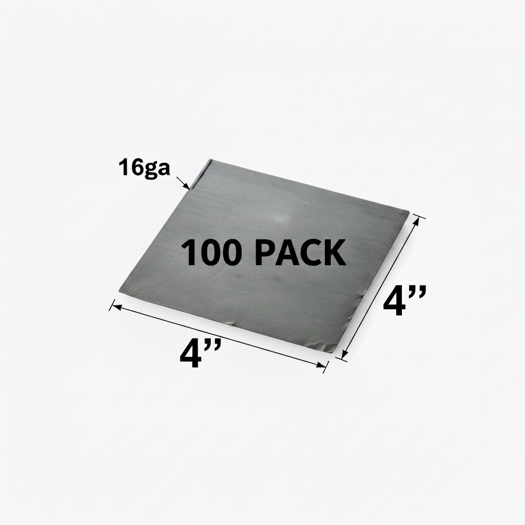 Square steel shim plate A36 hot rolled carbon steel plate thin 4x4x16ga larger 100 pack