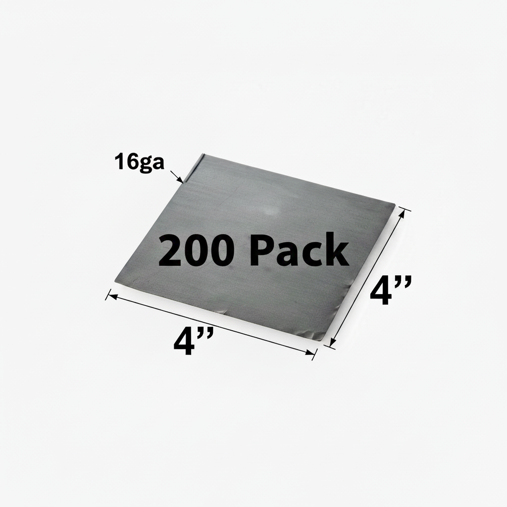 Square steel shim plate A36 hot rolled carbon steel plate thin 4x4x16ga larger 200 pack