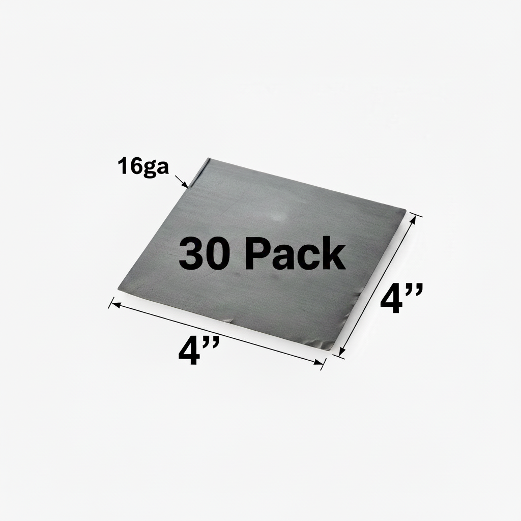 Square steel shim plate A36 hot rolled carbon steel plate thin 4x4x16ga larger 30 pack
