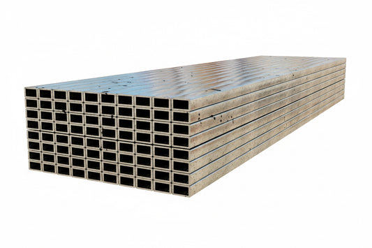 Stack of rectangular metal tubes 