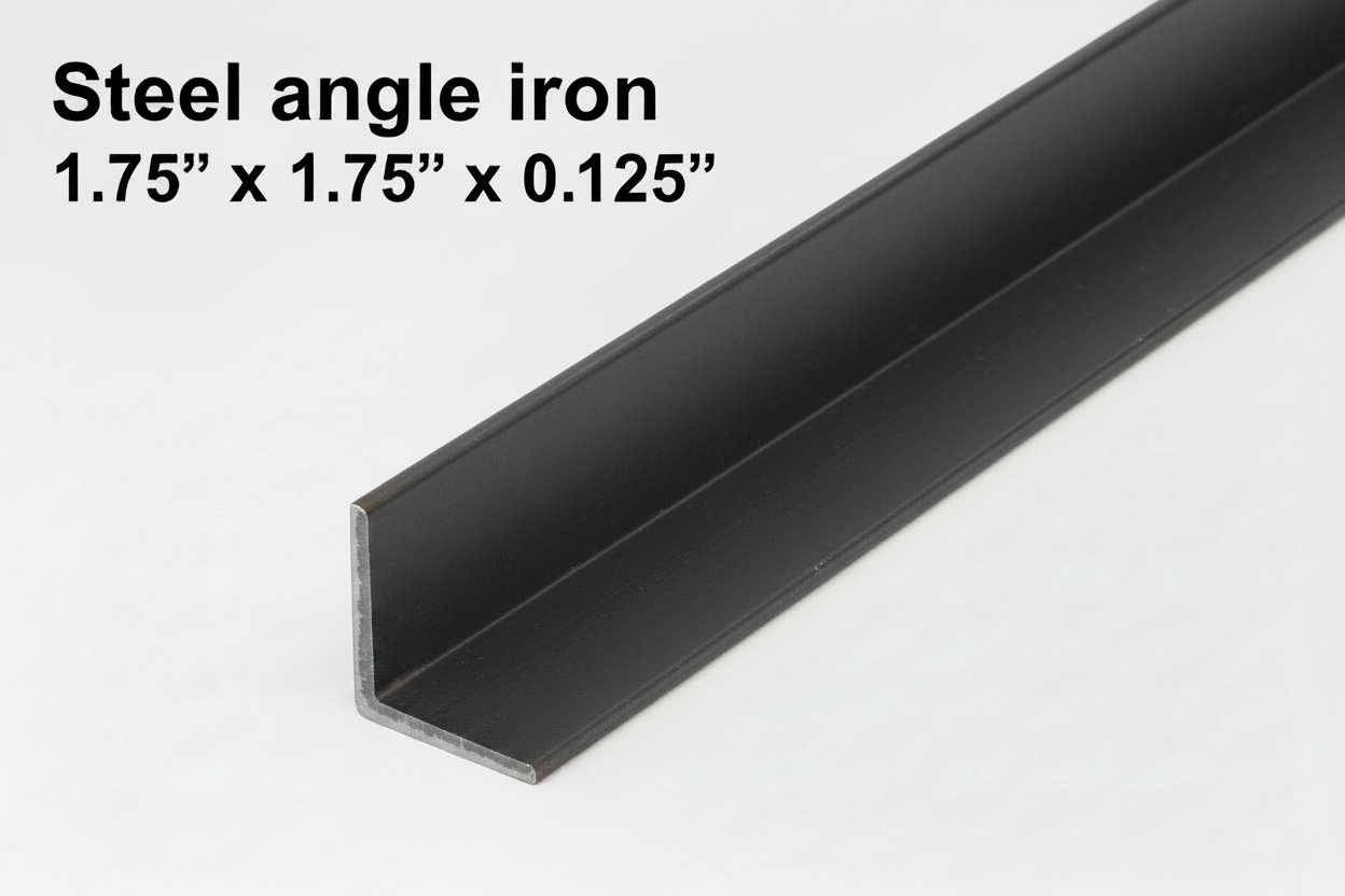 Steel angle iron 1.75" x 1.75" x 0.125” 