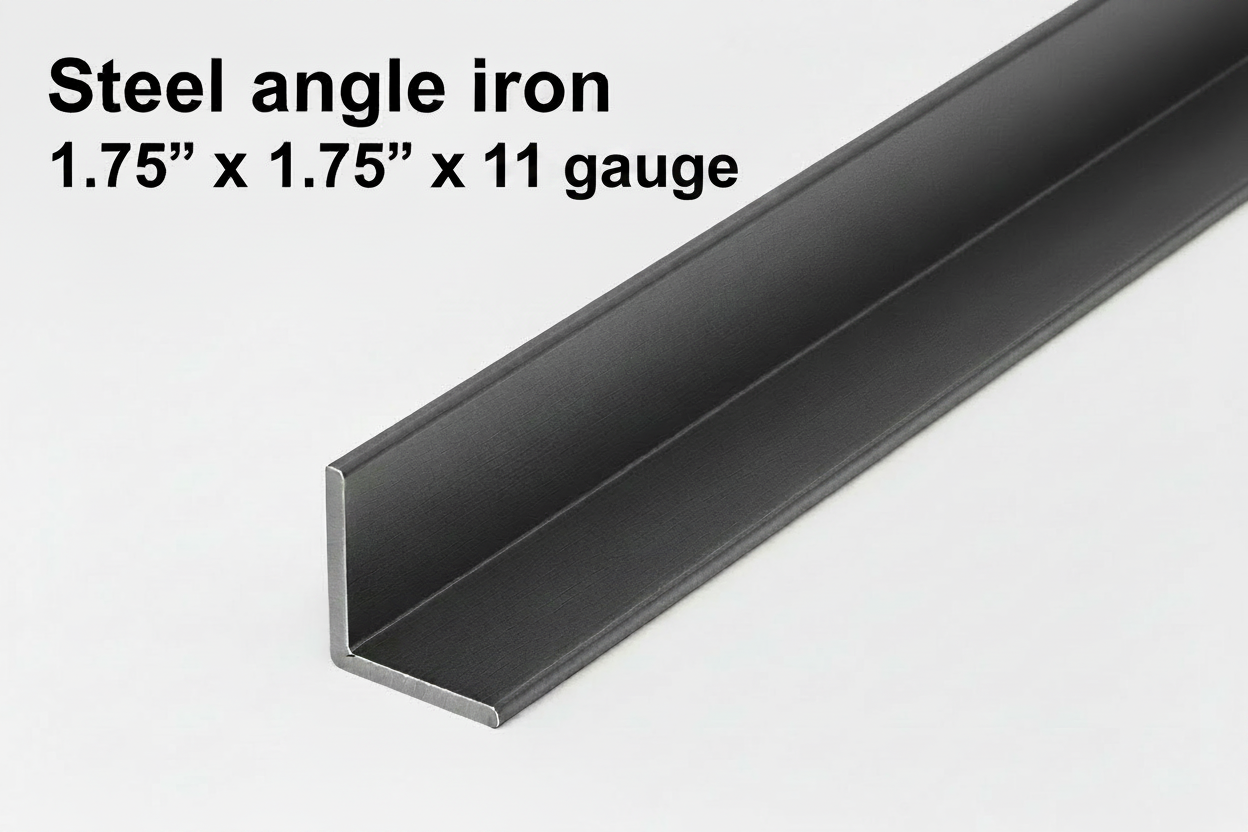 Steel angle iron 1.75" x 1.75" x 11 gauge 