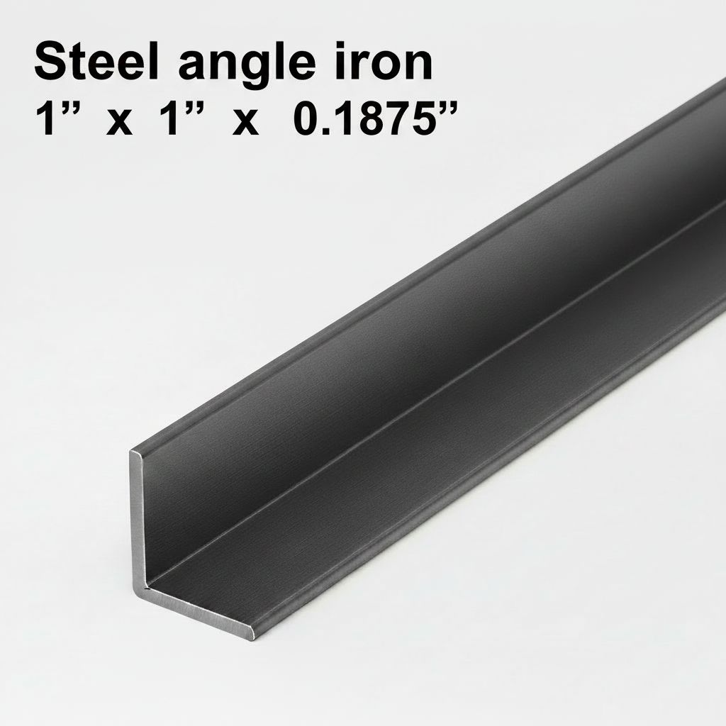 Steel angle iron 1" x 1" x 0.1875” 