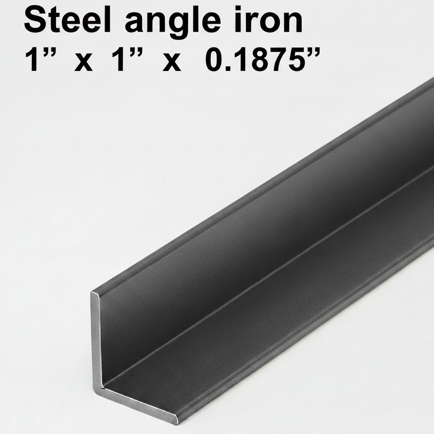 1” x 1” x 3/16” Steel Angle Iron A36 Hot Roll Carbon Steel Angle Bracket Trim 0.1875” Metal Brace