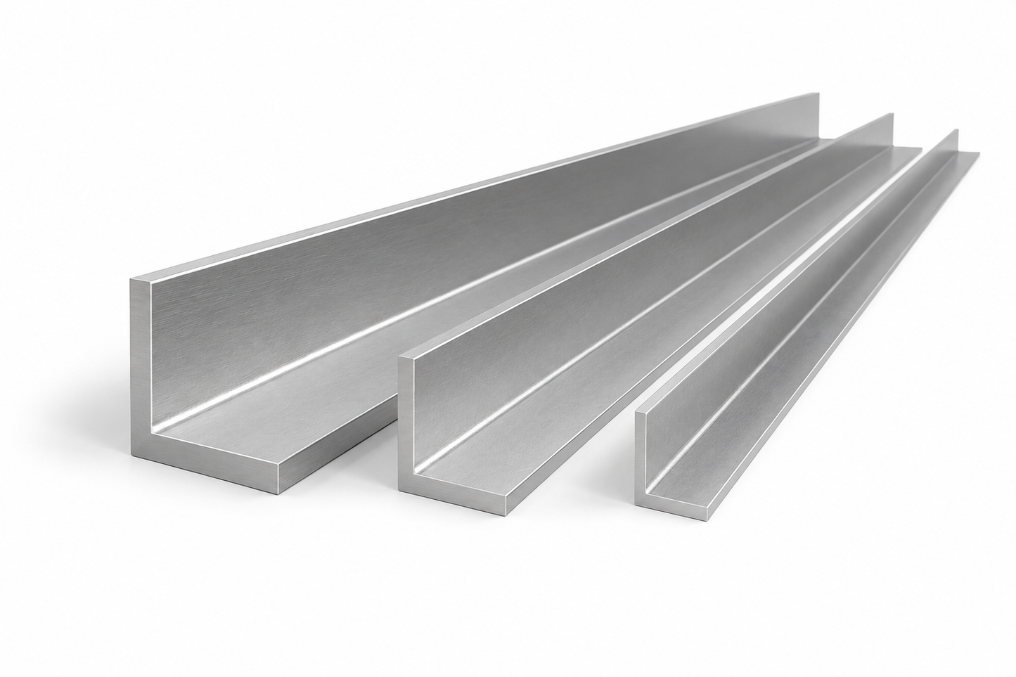 Various sizes of large and small, aluminum angle