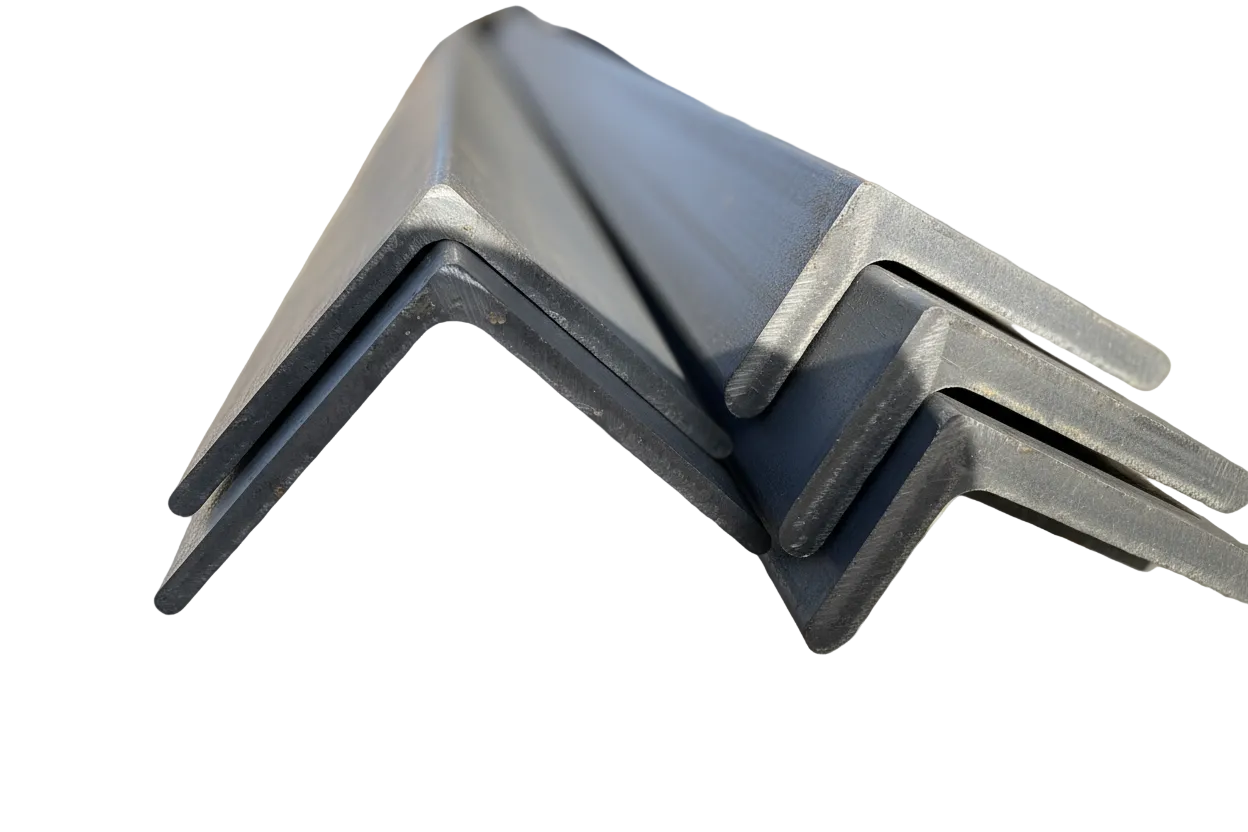 Steel angle white background 