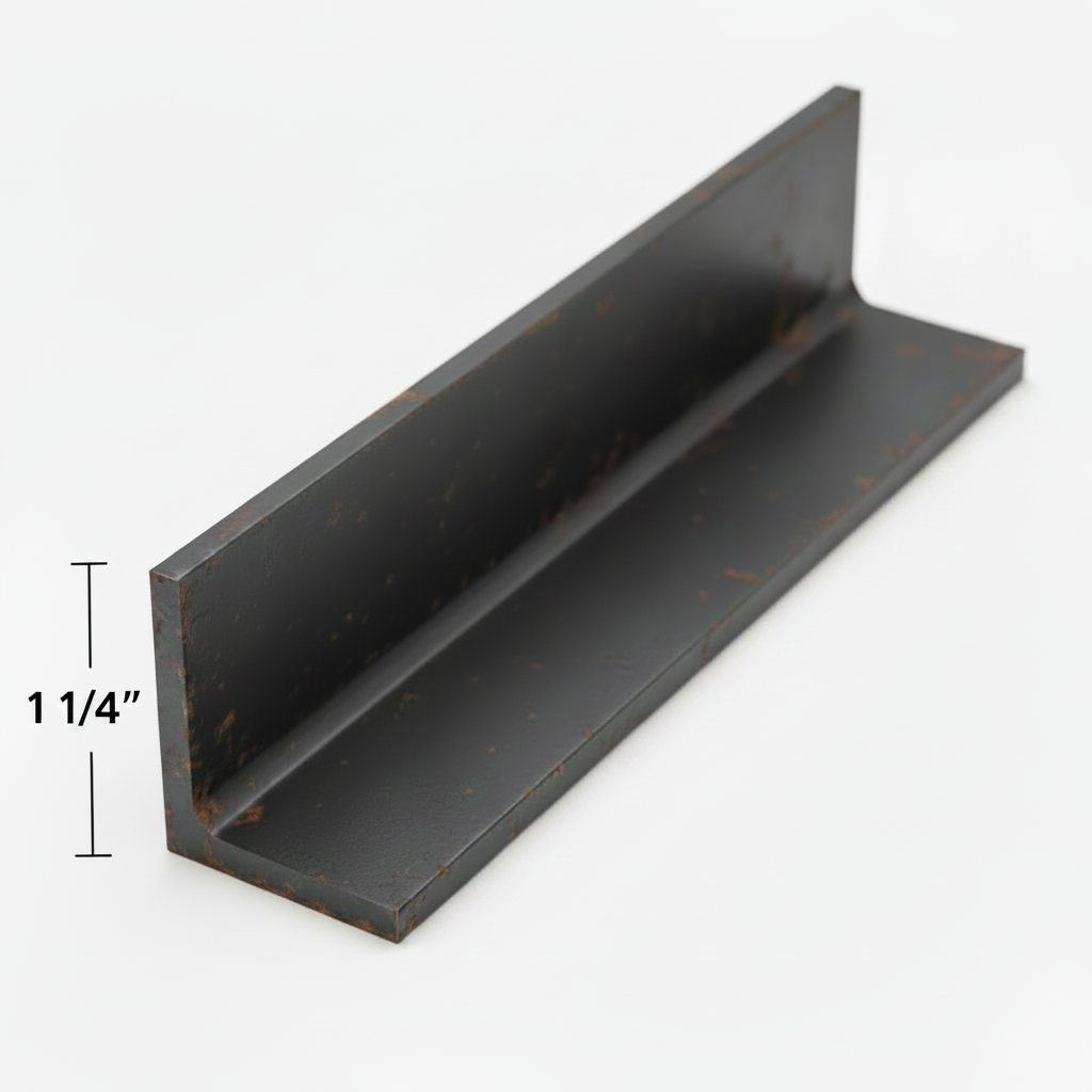 1 1/4” x 1 1/4” x 3/16” Steel Angle Iron A36 Hot Rolled Carbon Steel Angle 1.25” x 1.25” x 0.1875” Metal Bracket L-Channel Brace