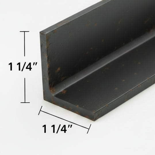 1 1/4” steel angle 