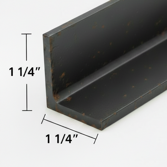 1 1/4” steel angle 