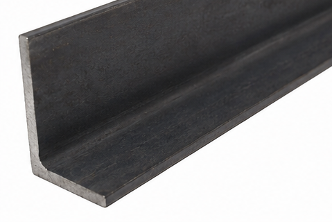 metal L-shaped profile on a white background