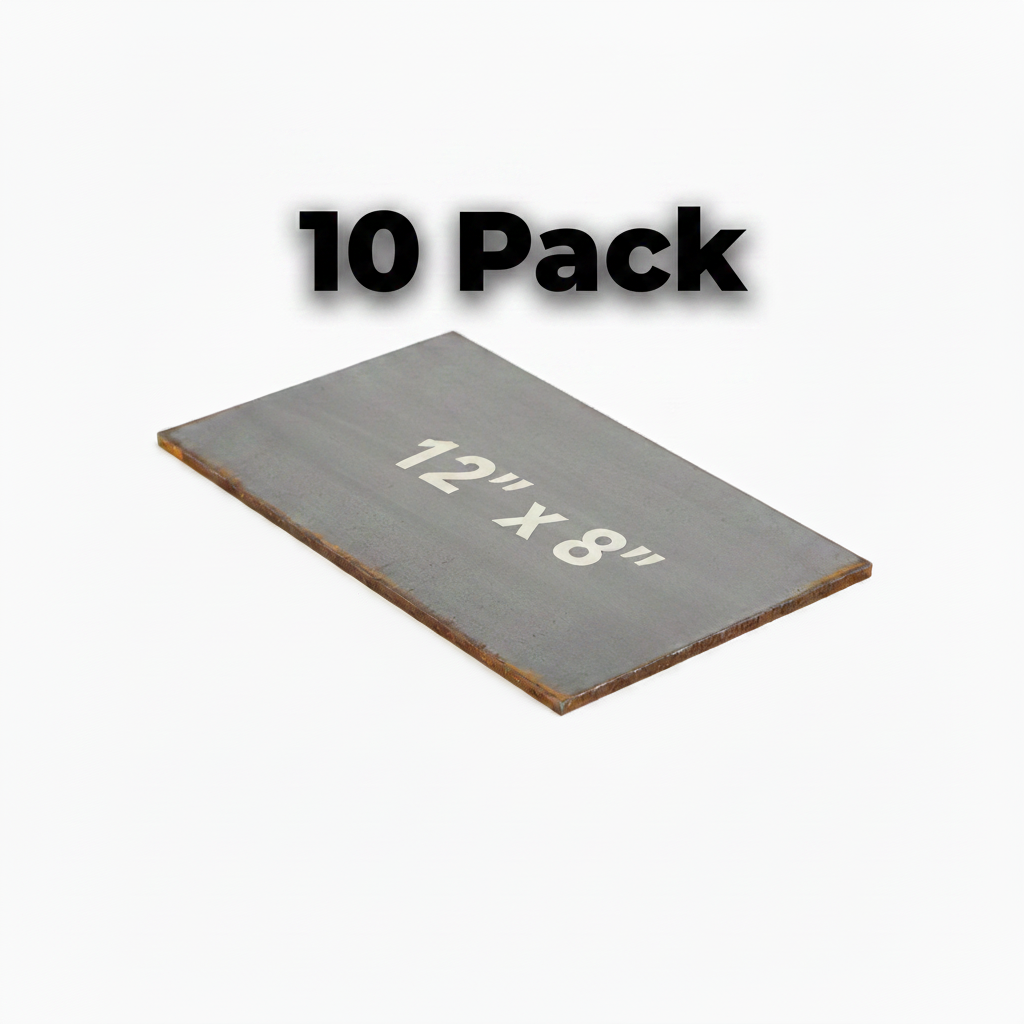 metal rectangle thin plate 12” by 8” pack of 10