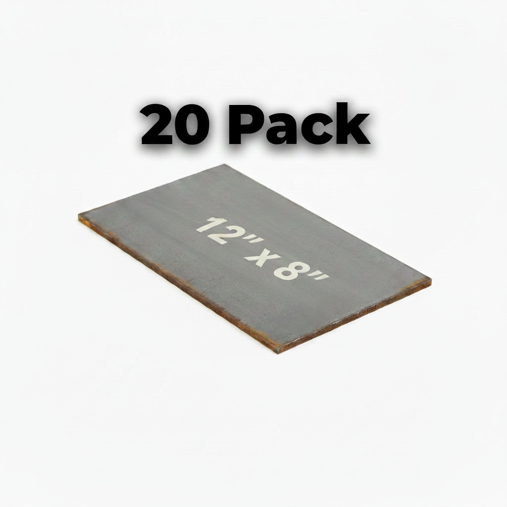 metal rectangle thin plate 12” by 8” pack of 20