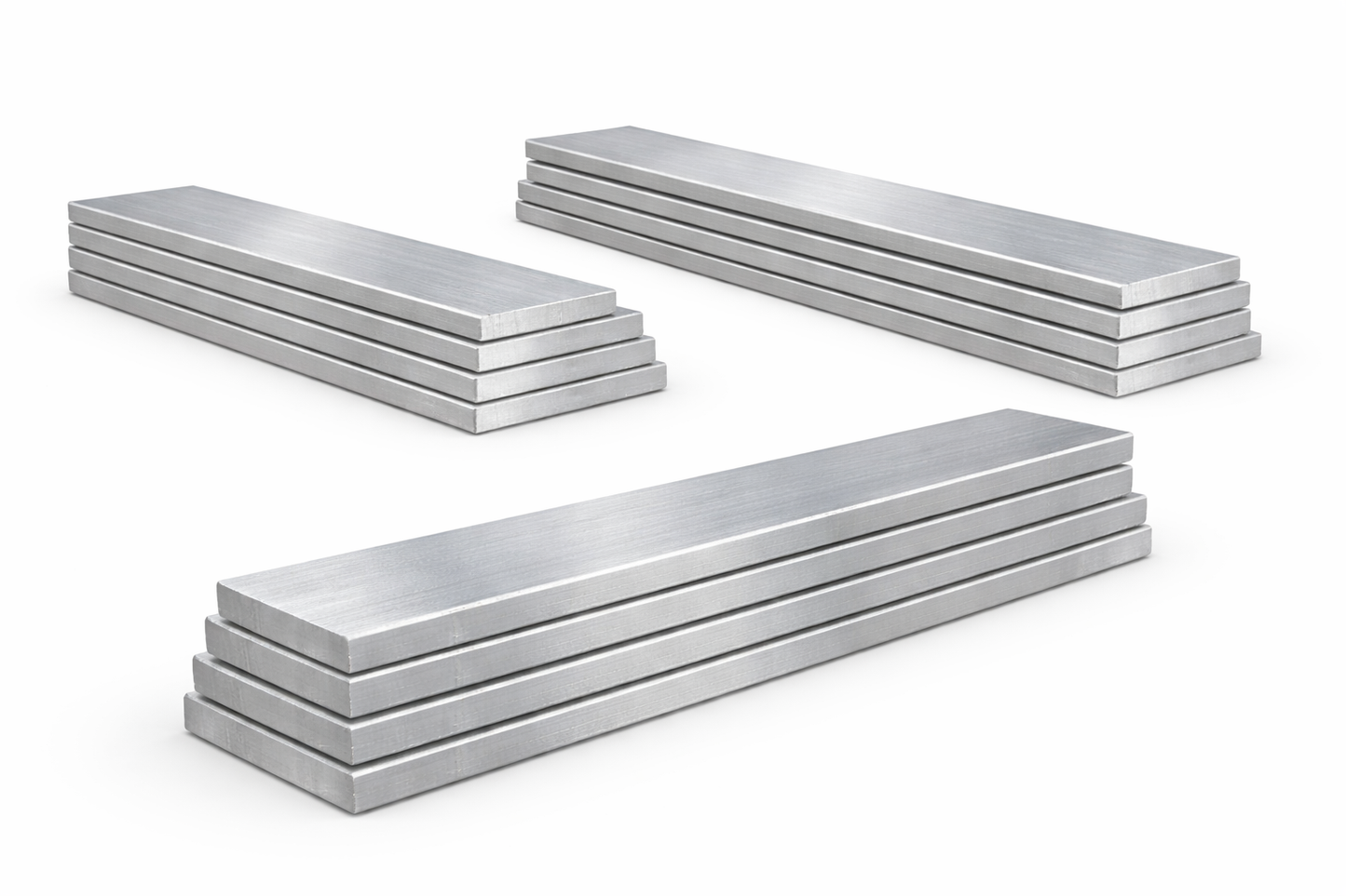 stack of Aluminum flat bar