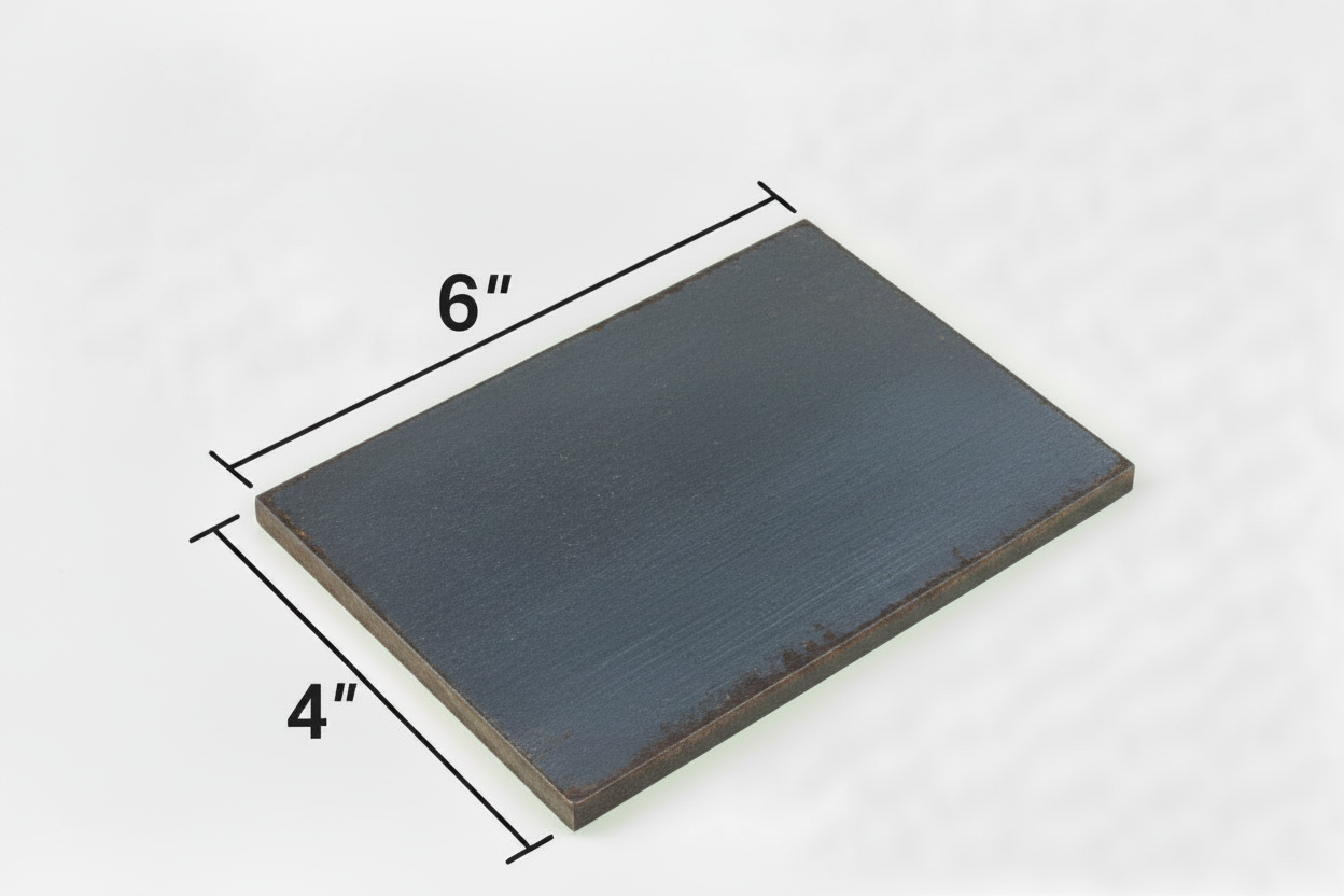 4” x 6” Steel Shim Plate A36 Hot Rolled Carbon Steel Metal Plates Welding Test Practice Coupons Base Plate - 16ga - 1/8” - 3/16” -  1/4” - 5/16” - 3/8” - 1/2” - 5/8” - 3/4” - 1” - 1 1/2” - Select Thickness