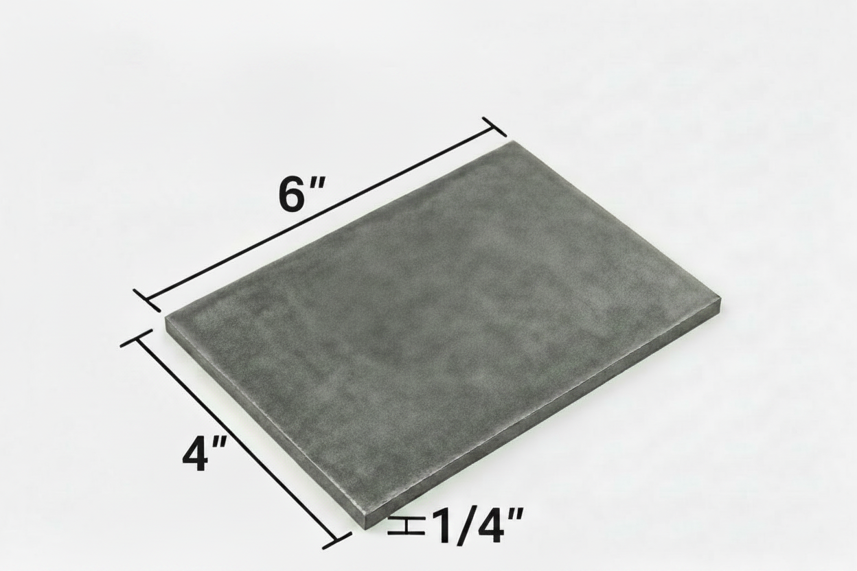 steel 4” x 6” x 1/4” plates for welding practice 