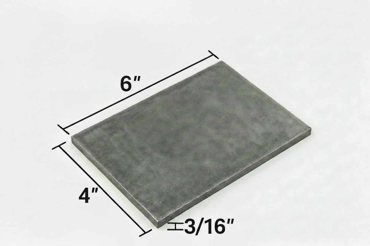 steel 4” x 6” x 3/16” plates for welding practice 