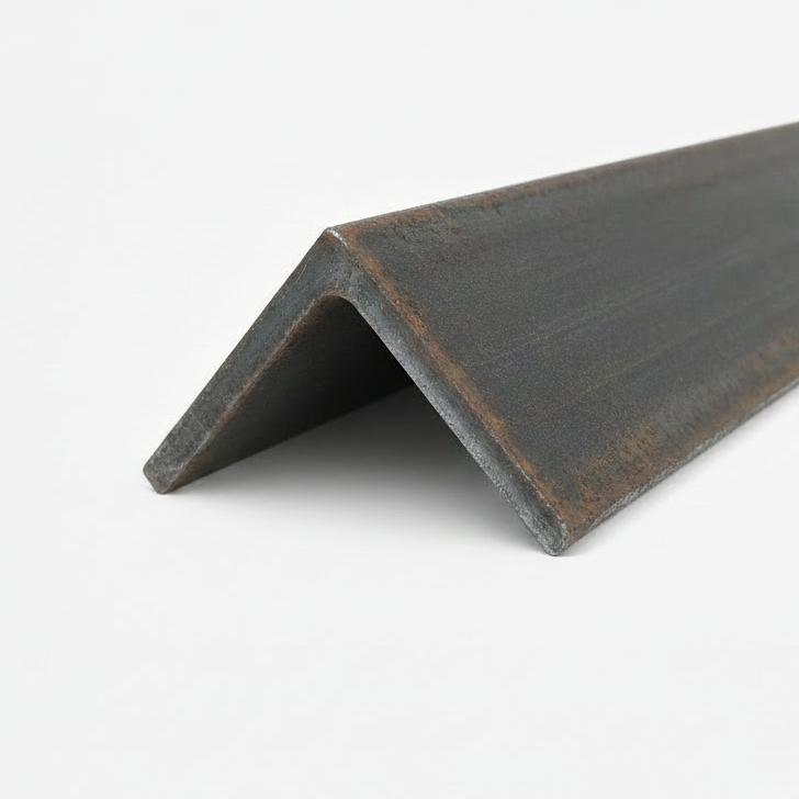 steel angle bar on a white background